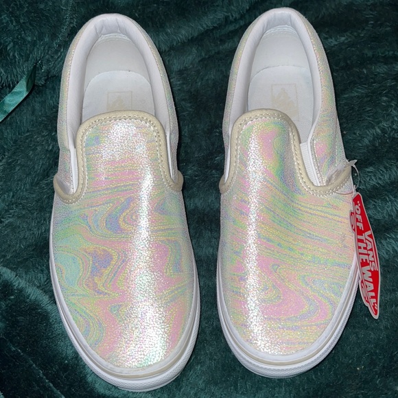 Vans Shoes - iridescent  slip on vans